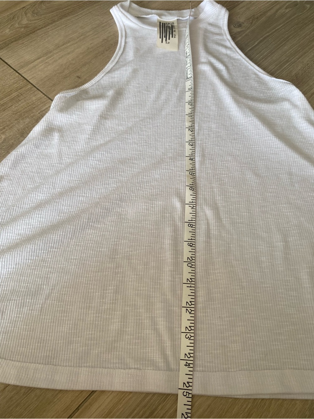 Free People Size Small White Ribbed Racerback Swing Tank - Picture 4 of 7